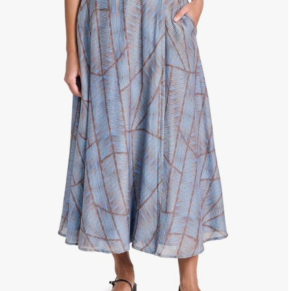 XIRENA Gable Skirt in Blue Cyan Geode